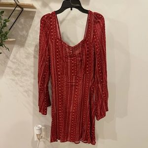 Altar’d State maroon patterned dress